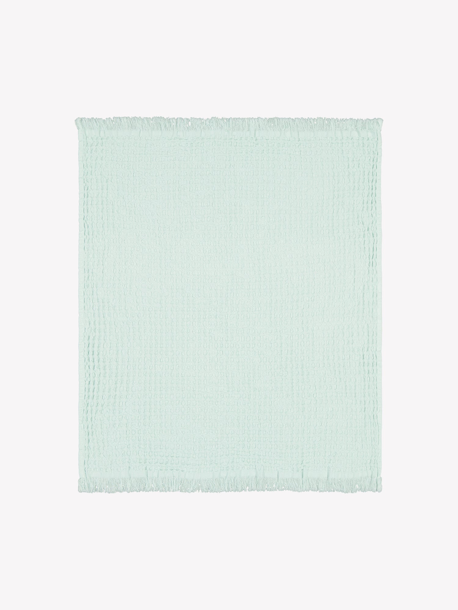 Nanson mintun sävyinen Vohveli-käsipyyhe tuotekuvassa.