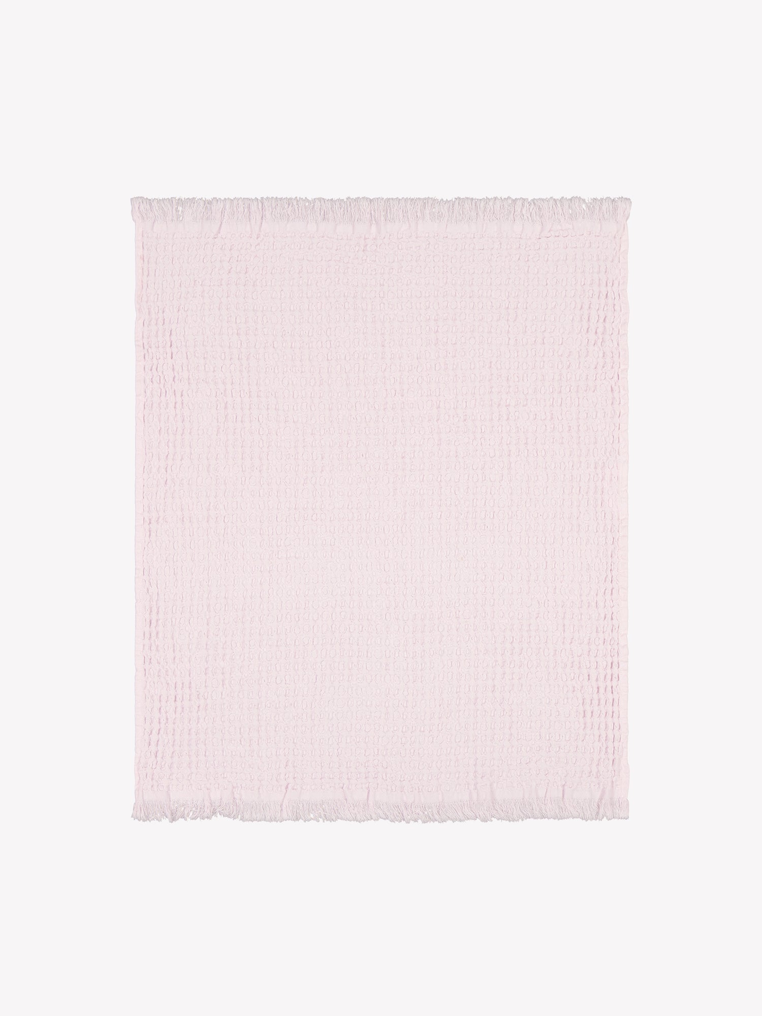 Nanson vaaleanpunainen Vohveli-käsipyyhe tuotekuvassa.