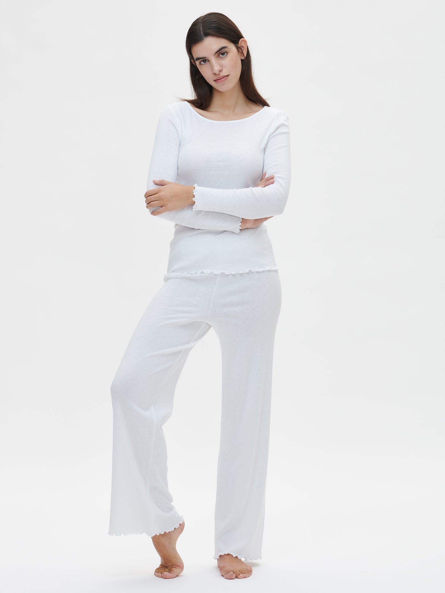 Nanson naisten ihanat valkoinen Desiree-housut. 