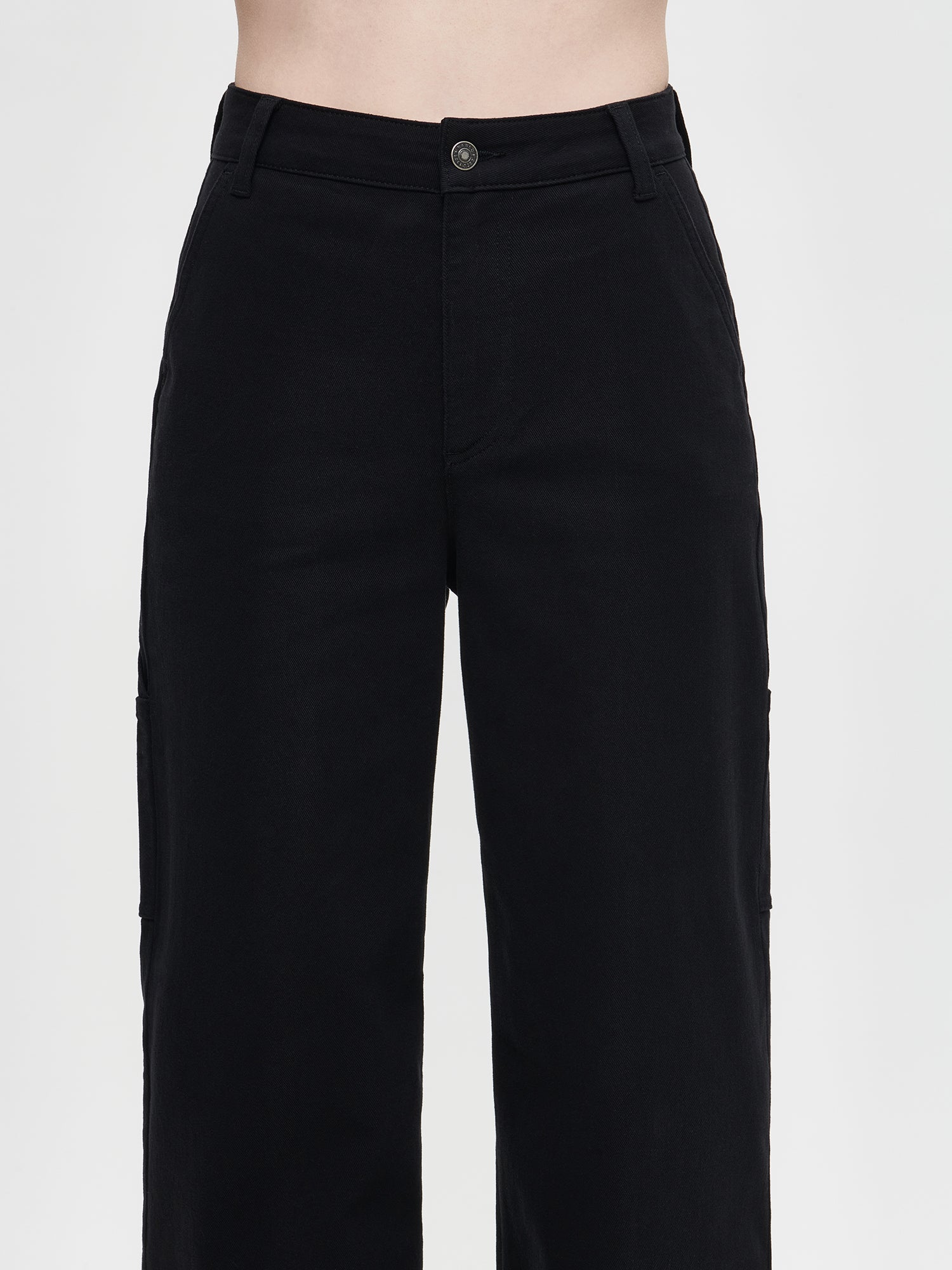 Nanson naisten rennot mustat Vera-housut edestä