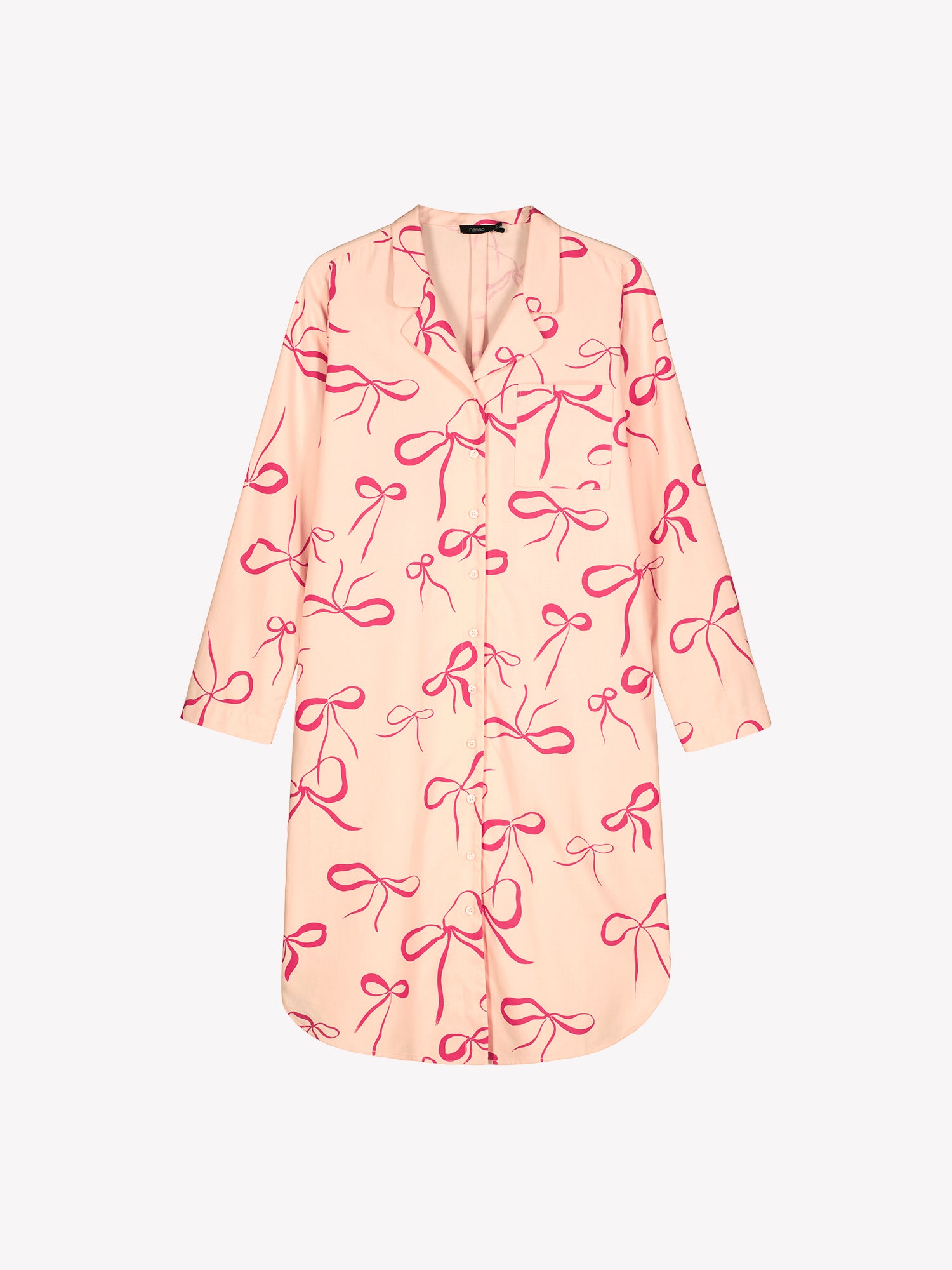 Rusetti mekko vaaleanpunaisena tuotekuvassa.