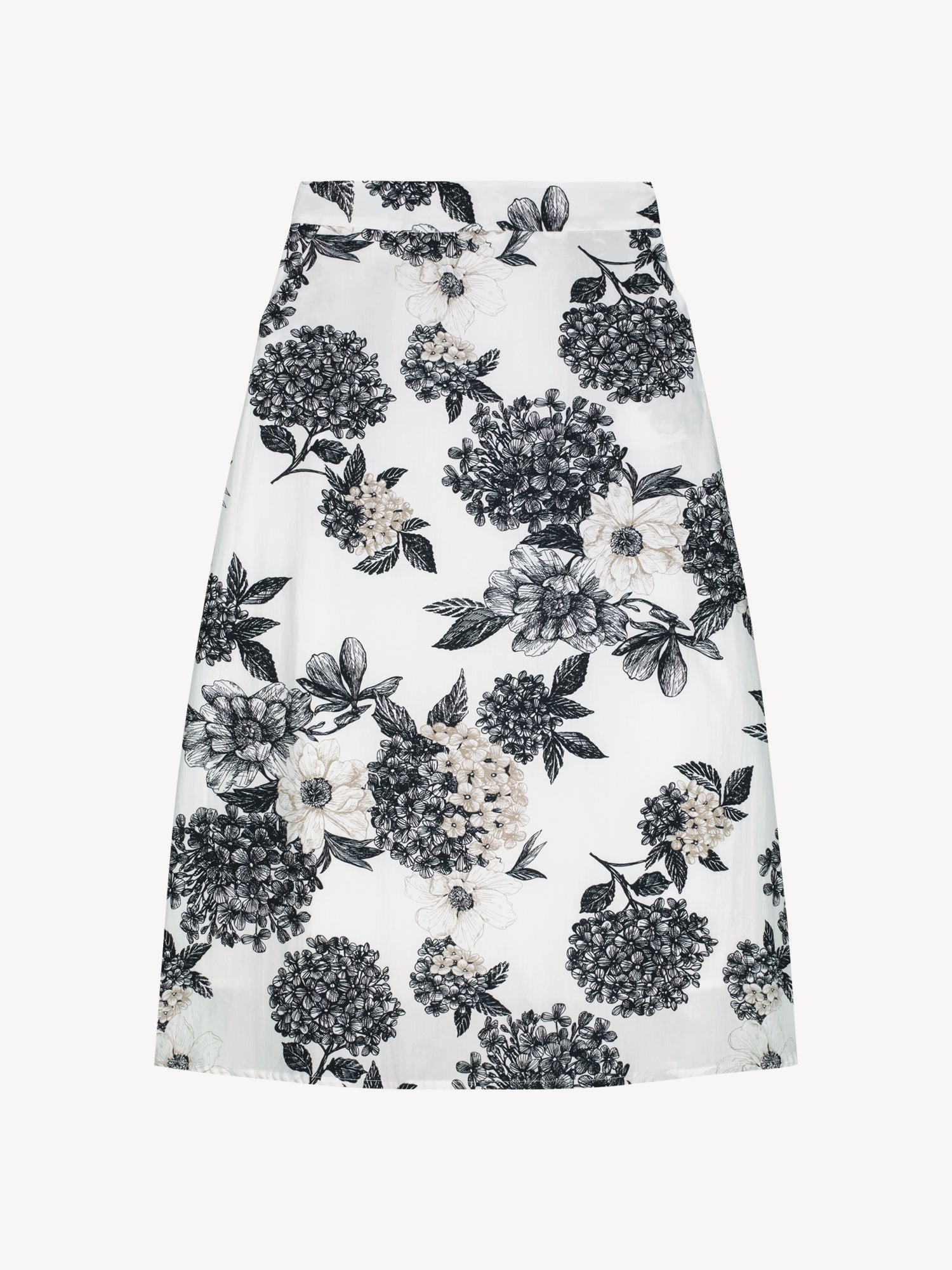 Nanson naisten ihastuttava kuosillinen mustavalkoinen Palatsi-hame tuotekuvassa