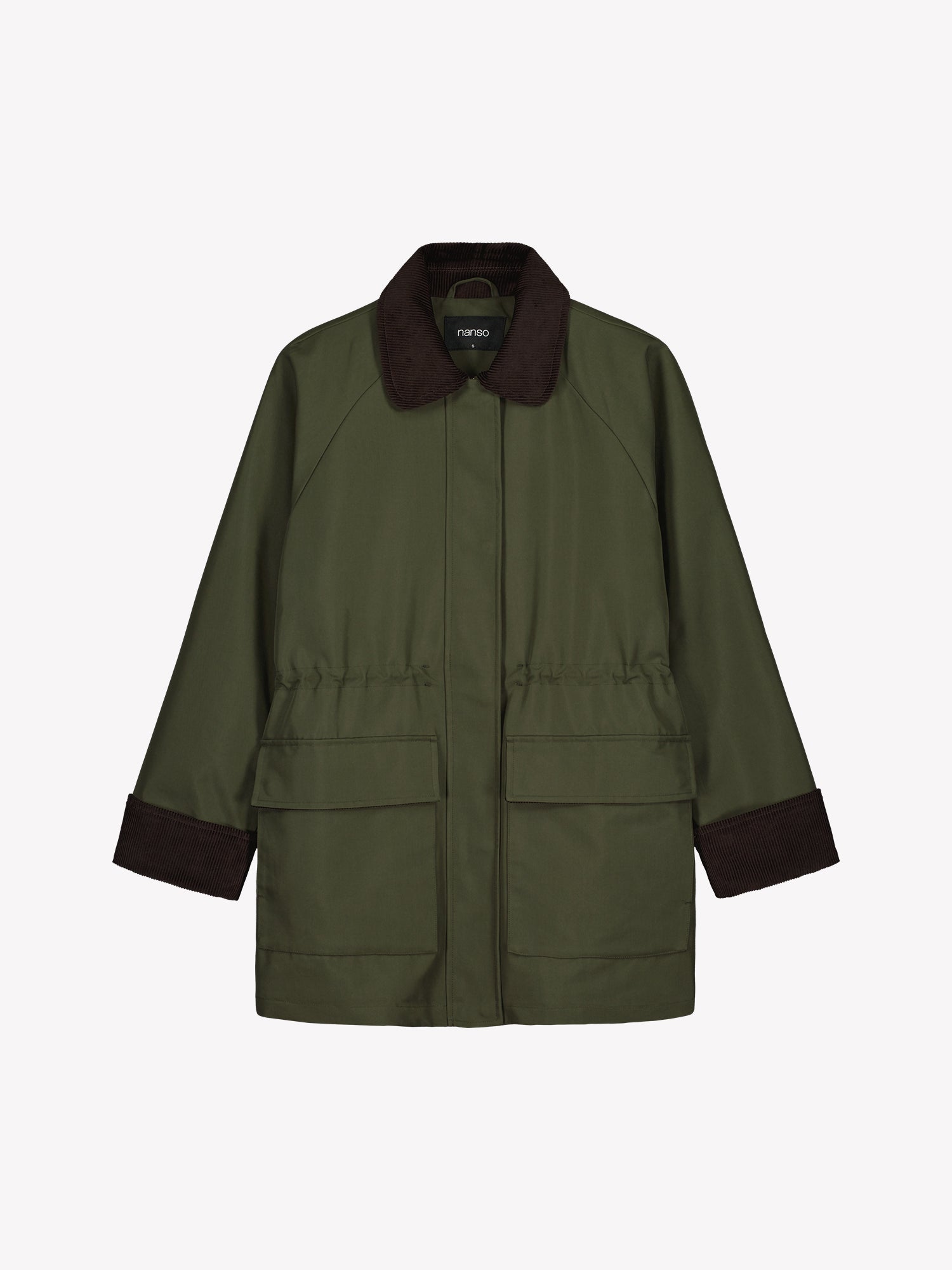 Rennon tyylikäs barn jacket - tyylinen vihreä Inna-parkatakki tuotekuvassa