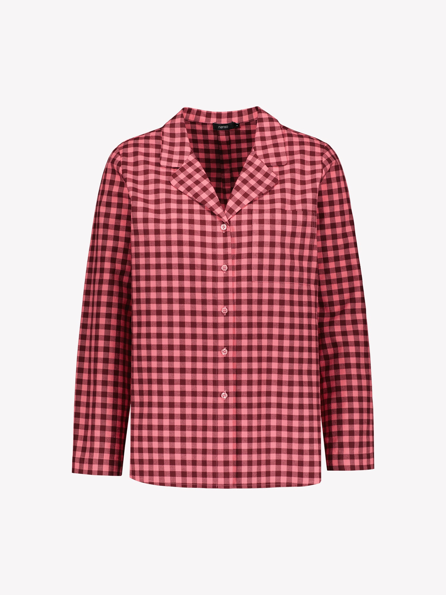 Nanson naisten ruudullinen Flanelli-pyjamapaita.