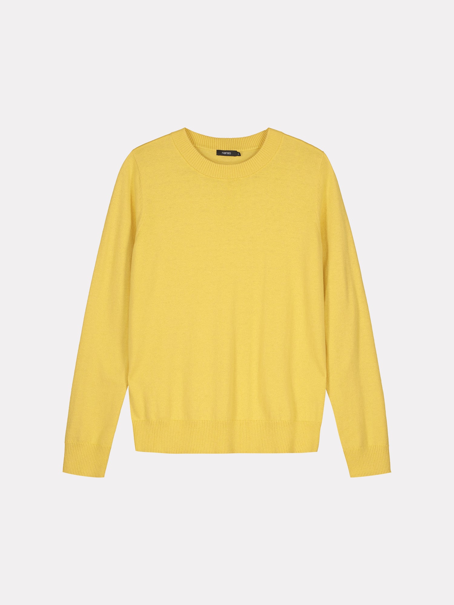 Nanson naisten yksinkertaisen tyylikäs ja kevyt keltainen Villis-neulepusero.
