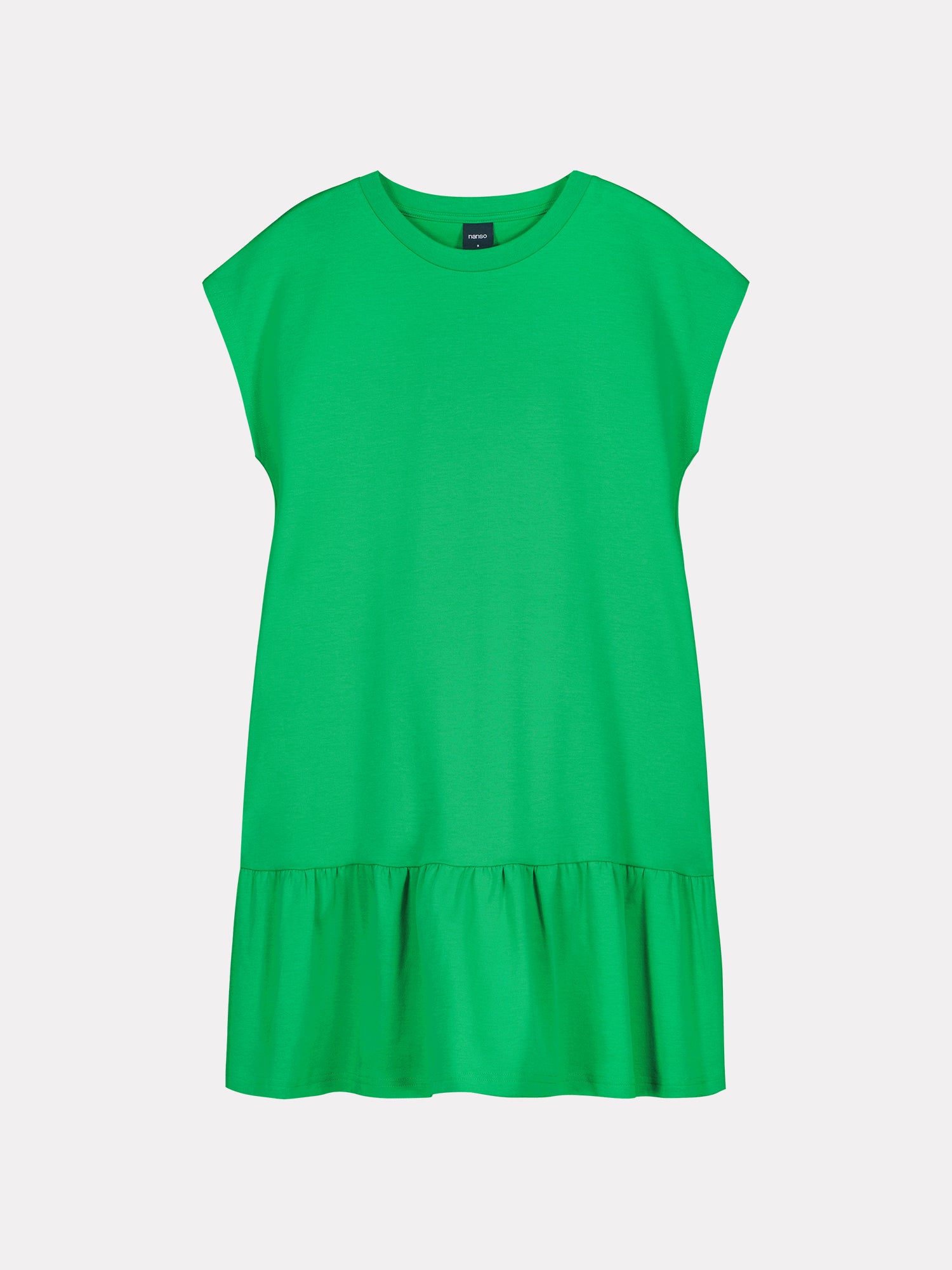 Nanson naisten rento vihreä Leija-mekko lyhyillä hihoilla.