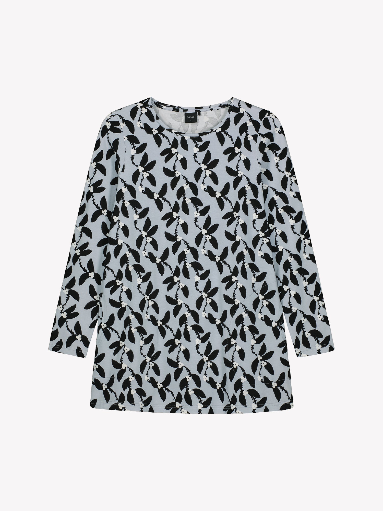 Naisten harmaa kuosillinen Vieno-tunika Nansolta