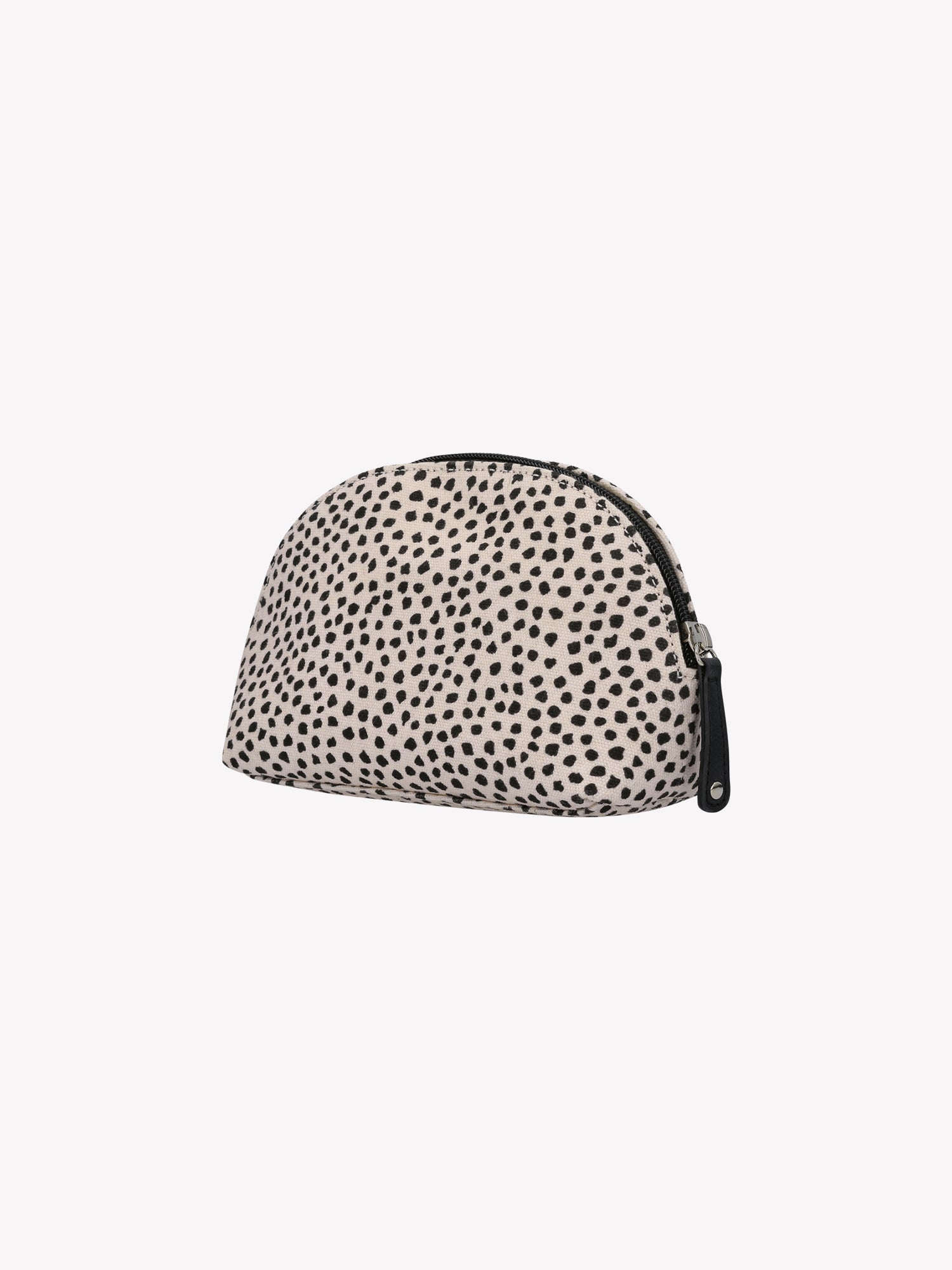 Nanson beige Muru mini-kosmetiikkalaukku ihastuttavalla sirolla pilkkukuviolla takaa
