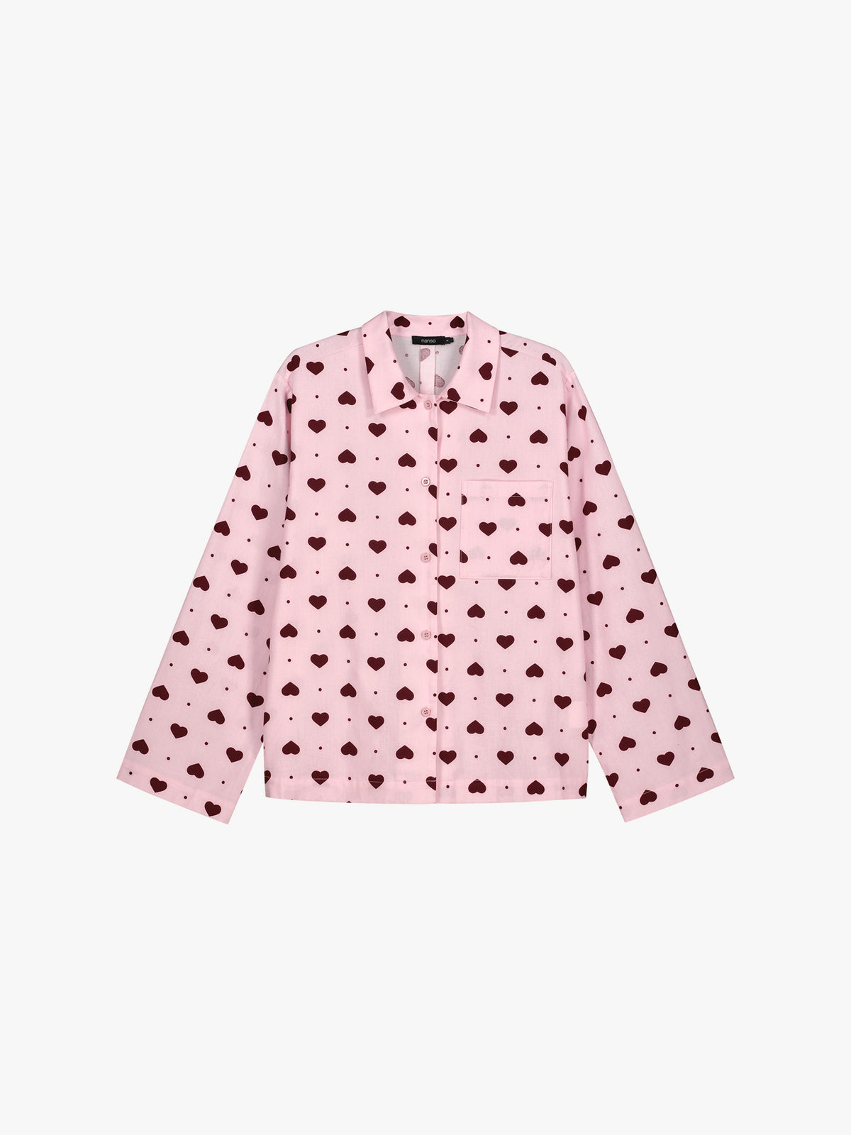 Nanson naisten suloinen ONNELLINEN flanellinen pyjamapaita tuotekuvassa