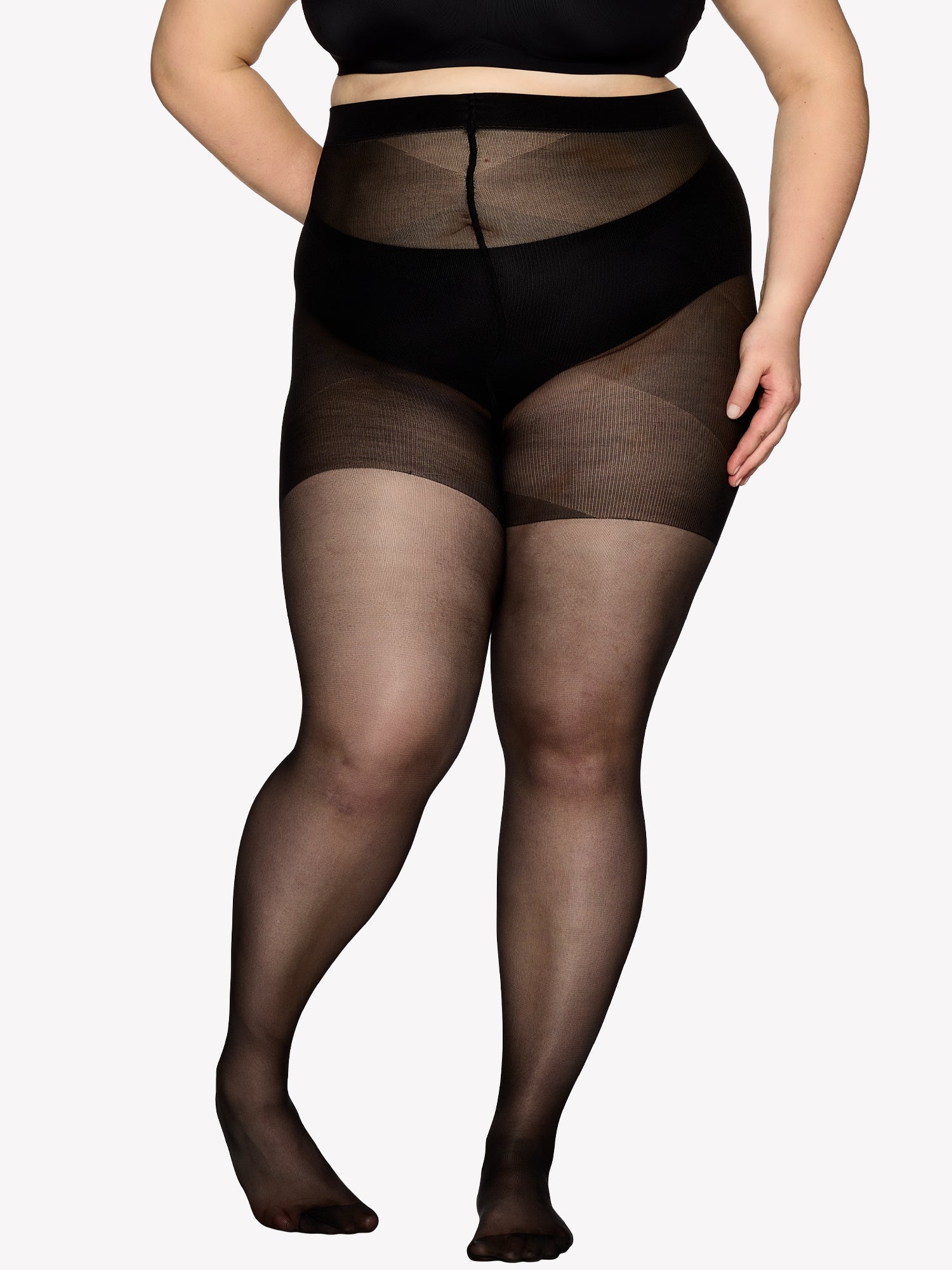 CURVY 40 den sukkahousut - musta