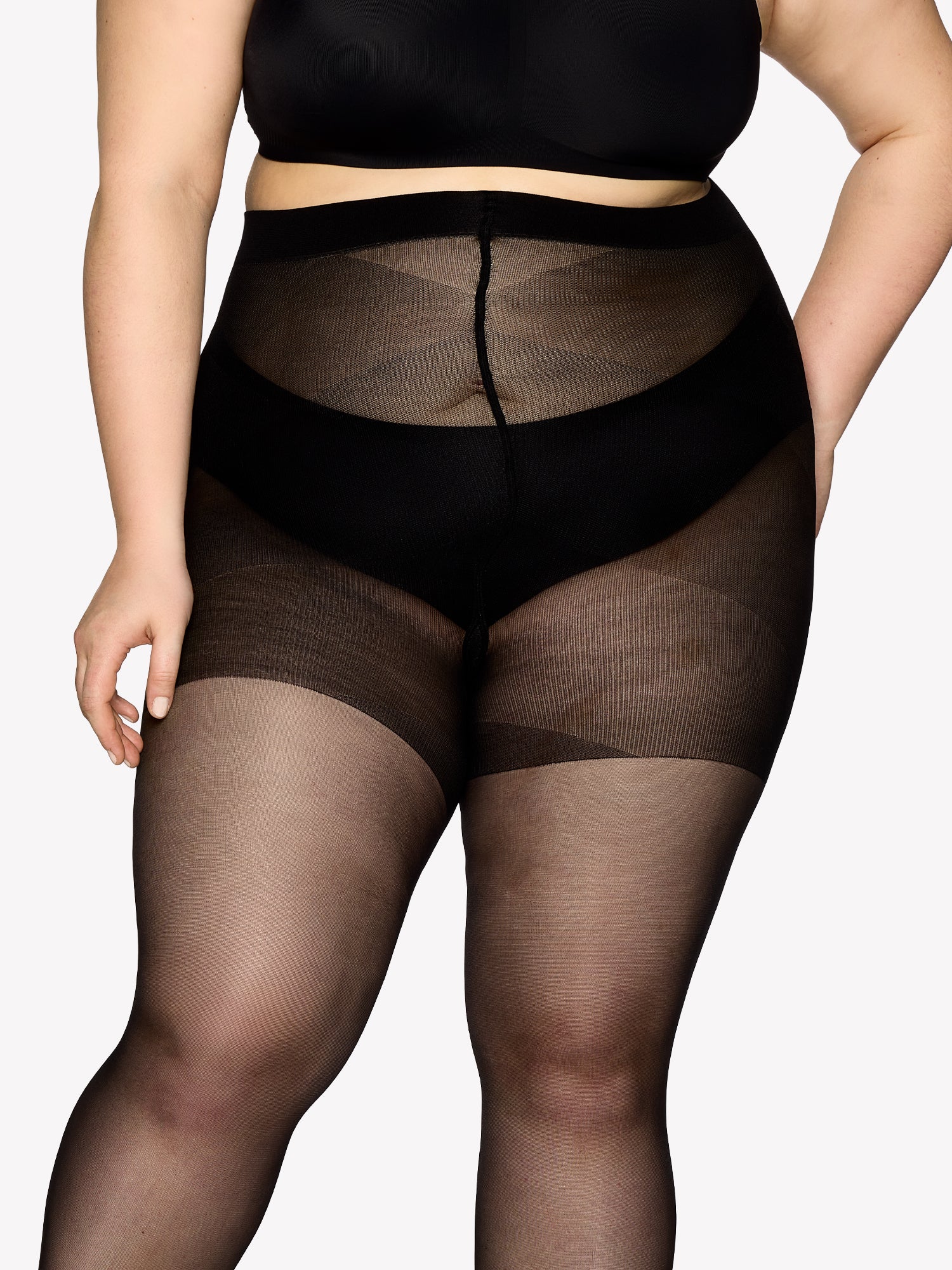 CURVY 40 den sukkahousut - musta