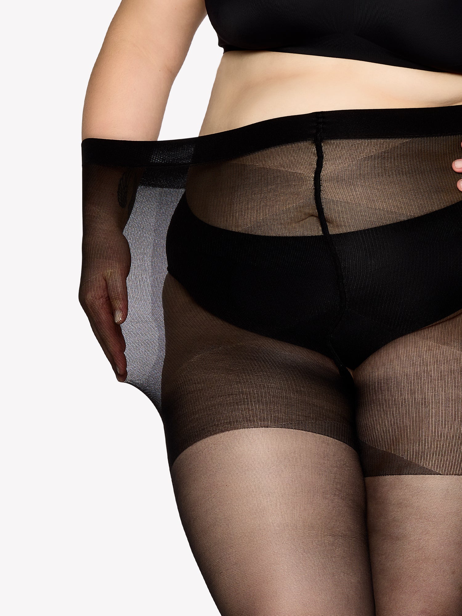 CURVY 40 den sukkahousut - musta