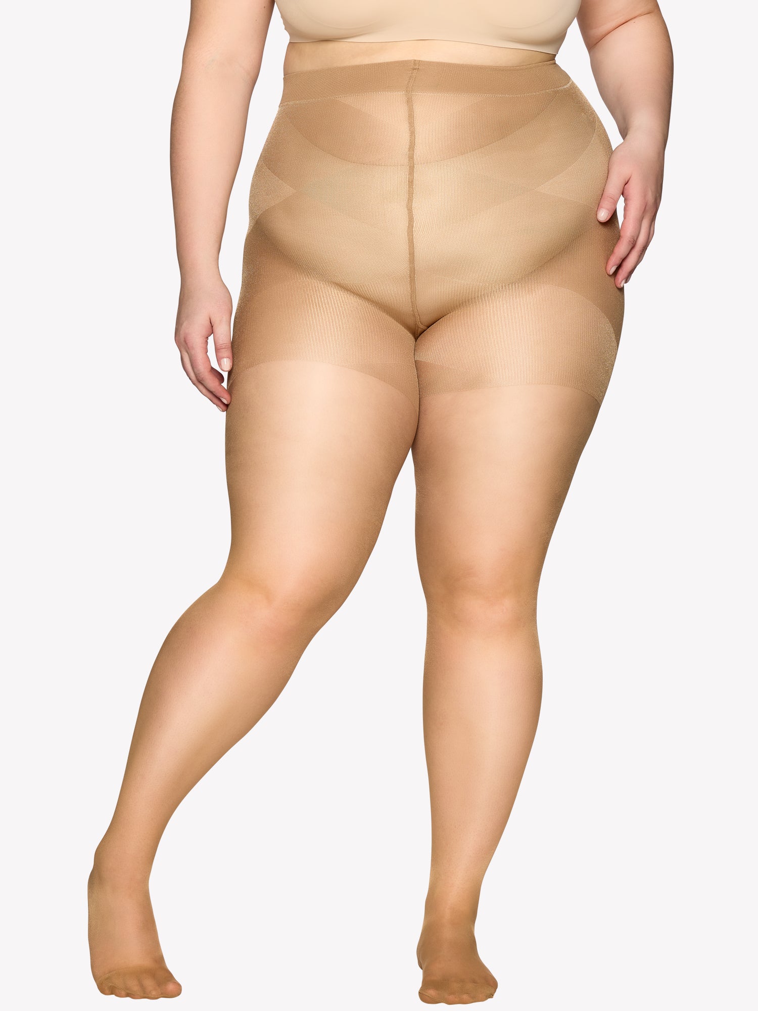 CURVY 40 den sukkahousut - suntan