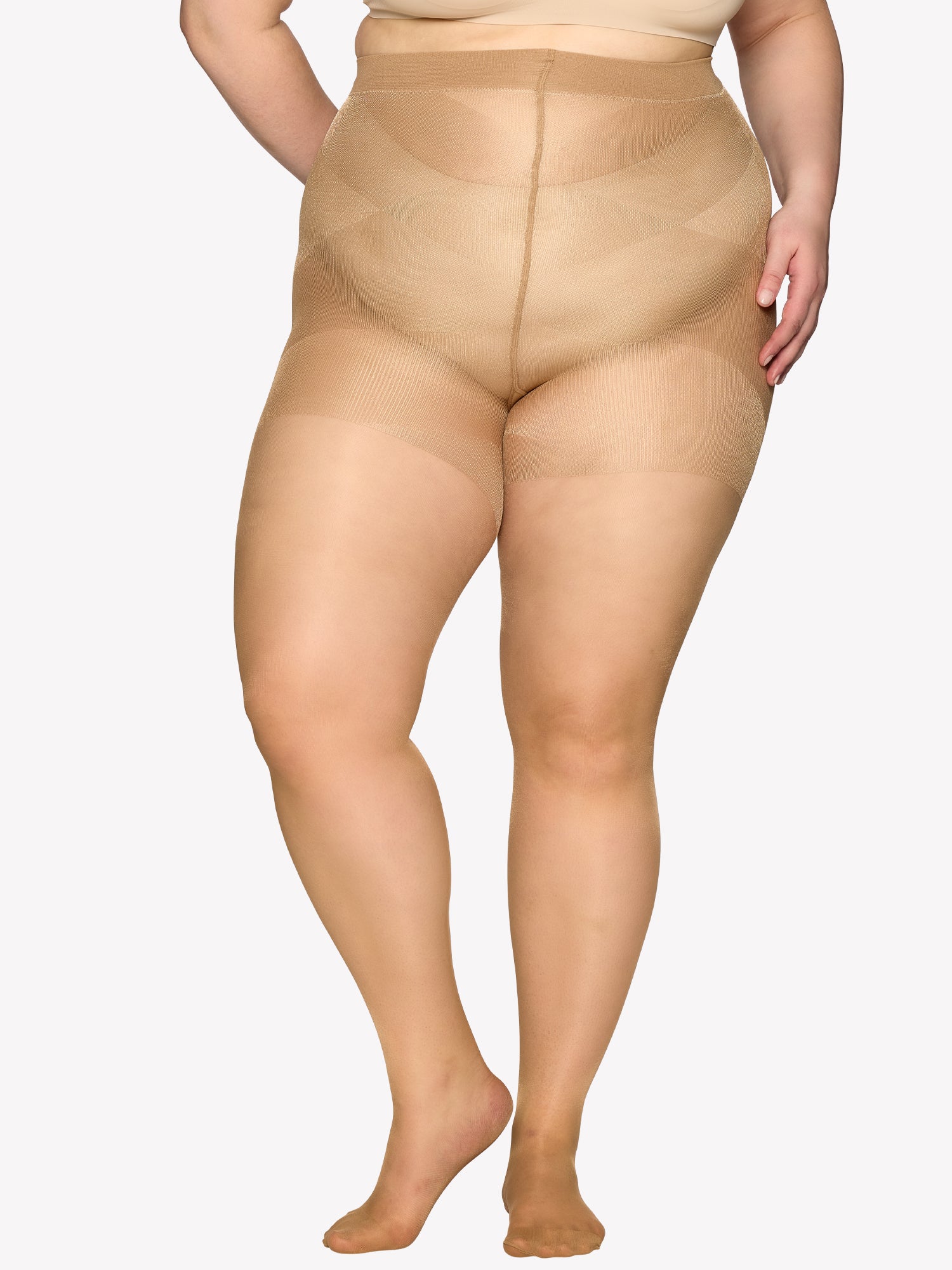 CURVY 40 den sukkahousut - suntan