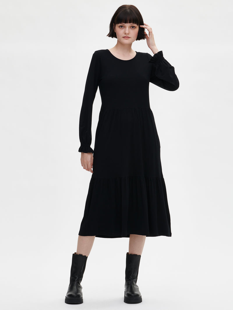 Nanson naisten tyylikäs musta Livia-mekko