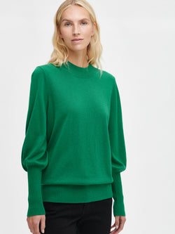 Nanson naisten yksinkertaisen tyylikäs ja kevyt, vihreä Villis-neulepusero.