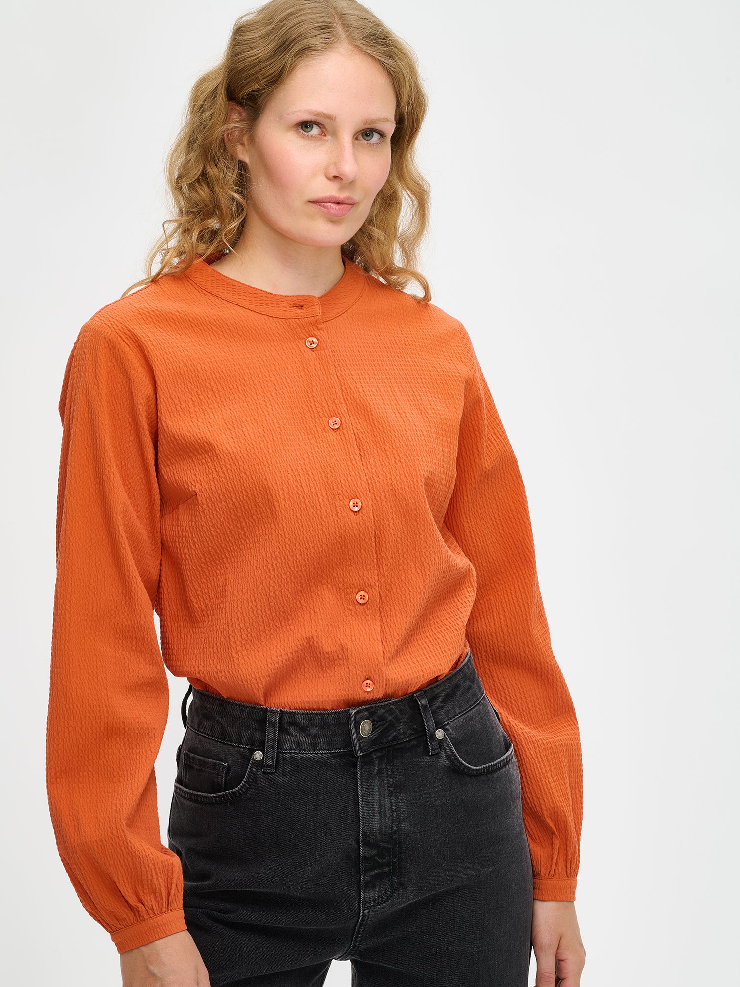 BIANCA Naisten Pitk hihainen Oranssi Paitapusero Nanso BIANCA Naisten Pitk hihainen Oranssi Paitapusero Nanso