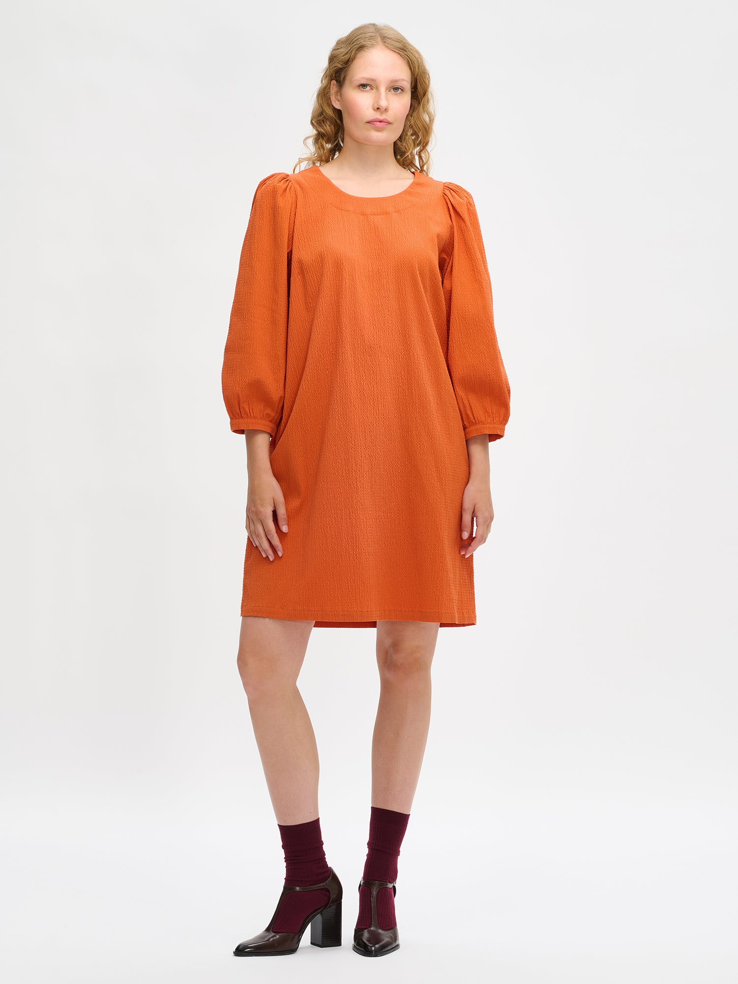 BIANCA Naisten Oranssi Polvipituinen Kangasmekko Nanso BIANCA Naisten Oranssi Polvipituinen Kangasmekko Nanso