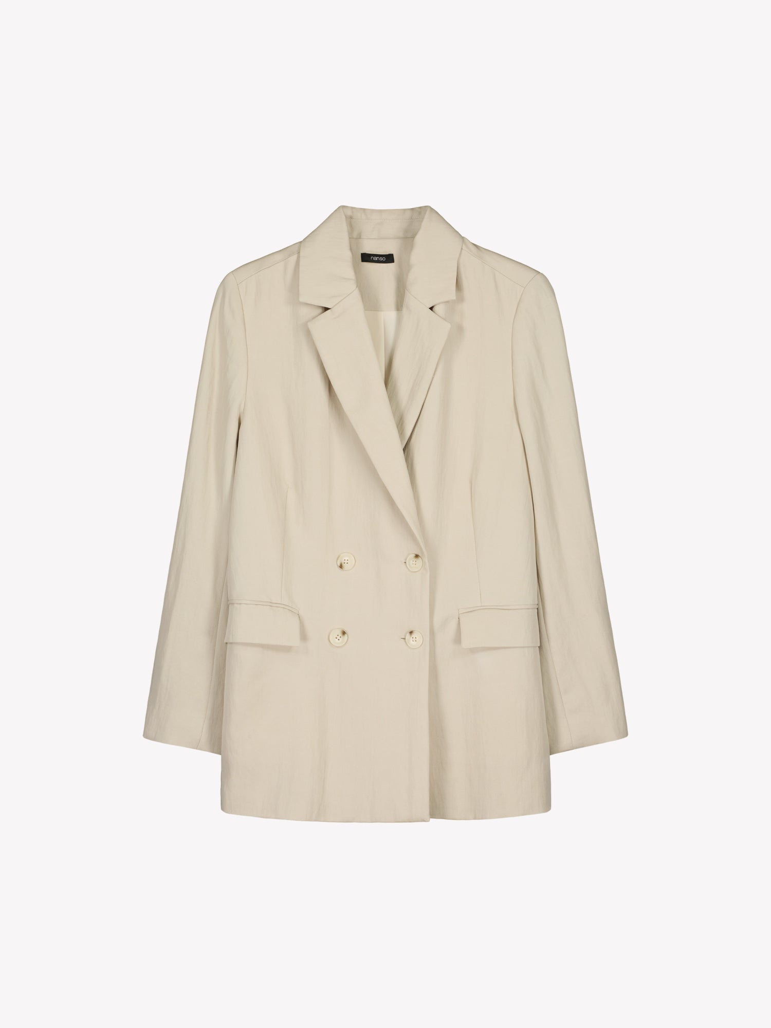 Nanson naisten tyylikäs beige Nizza-jakku tuotekuvassa.