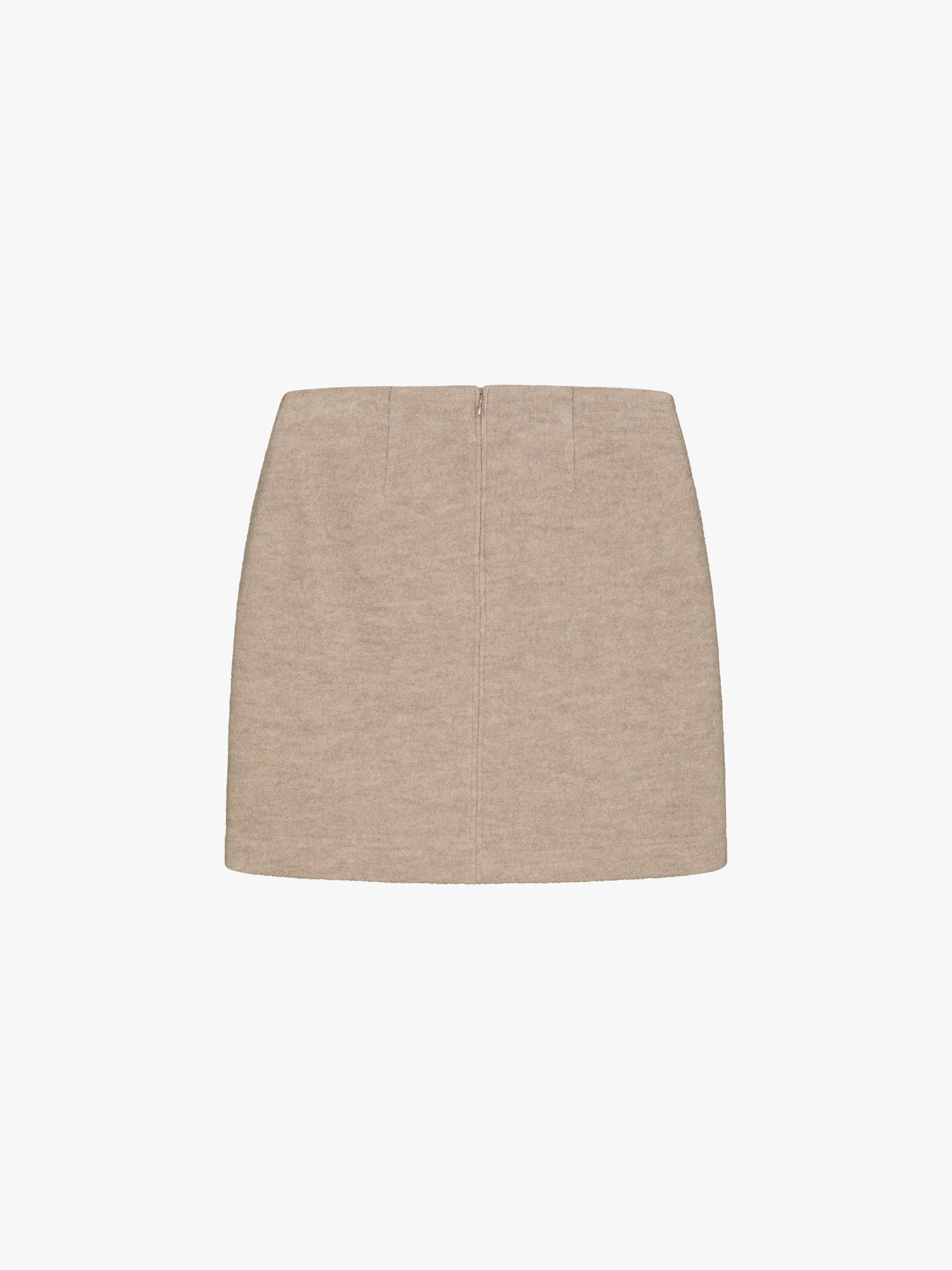 Nanson naisten moderni beige Isabel-keittovillahame tuotekuvassa takaa