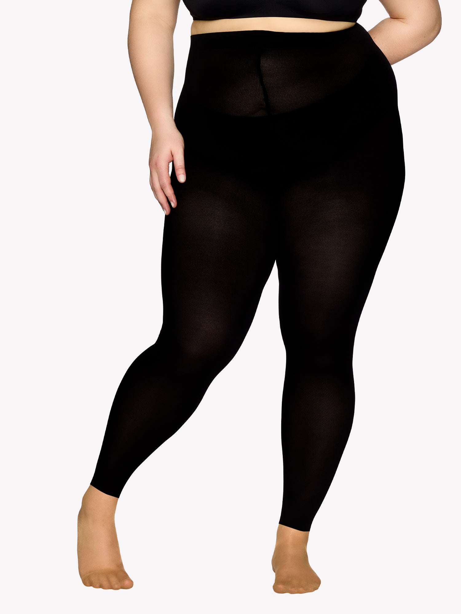 CURVY 80 den leggingsit - musta