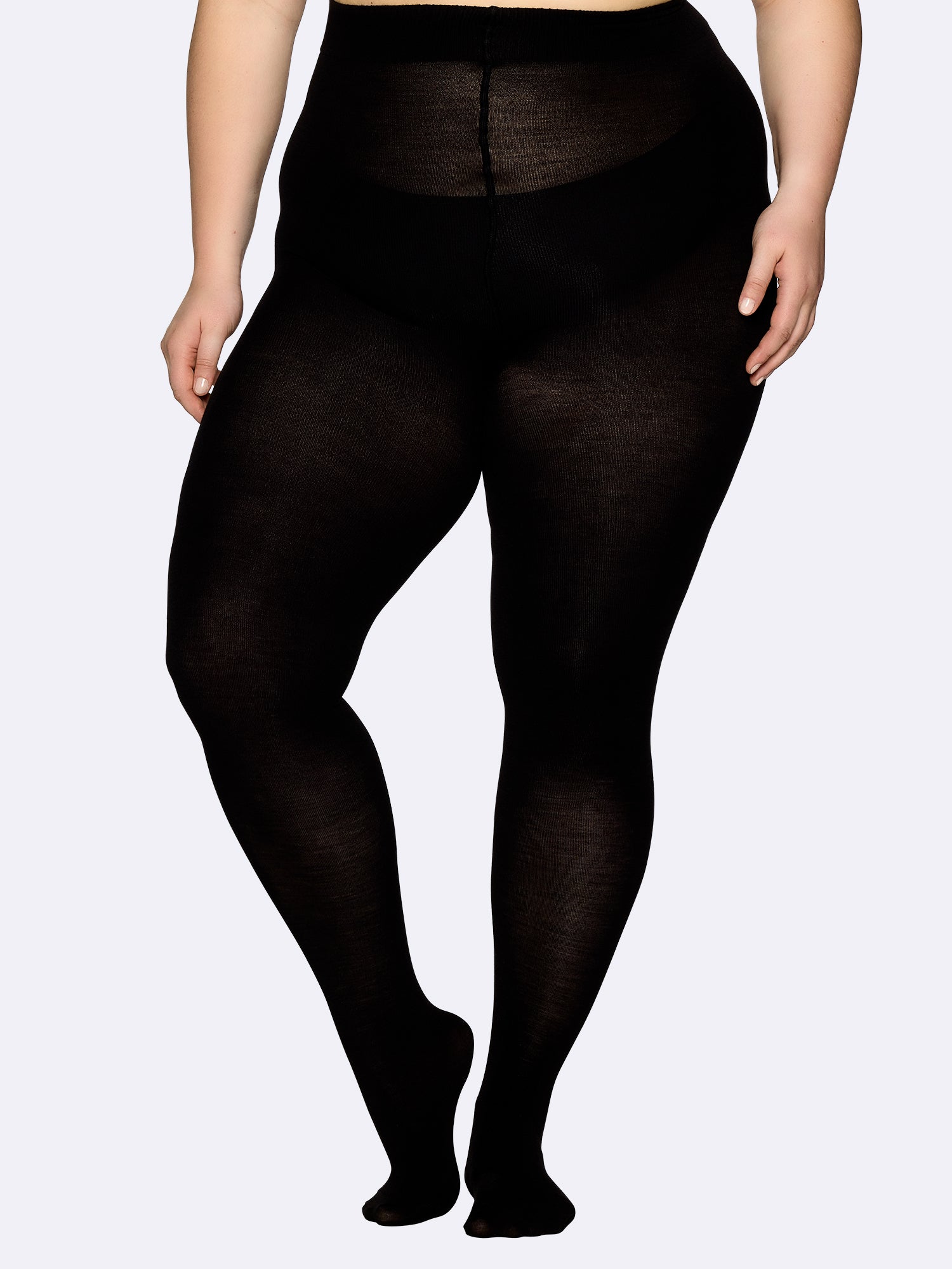 CURVY MERINO tights - black