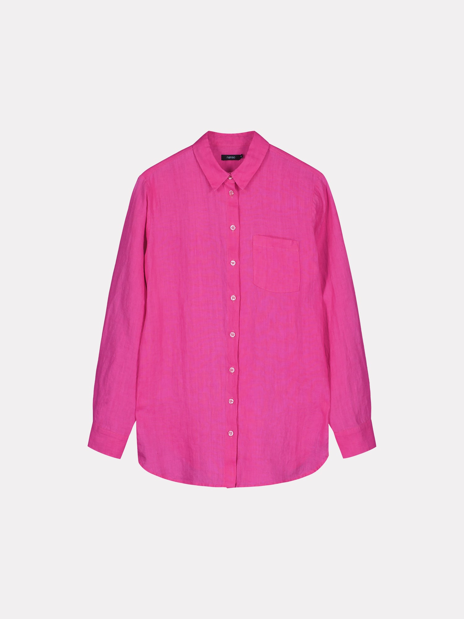 Nanson naisten rento pinkki Pellava-paitapusero