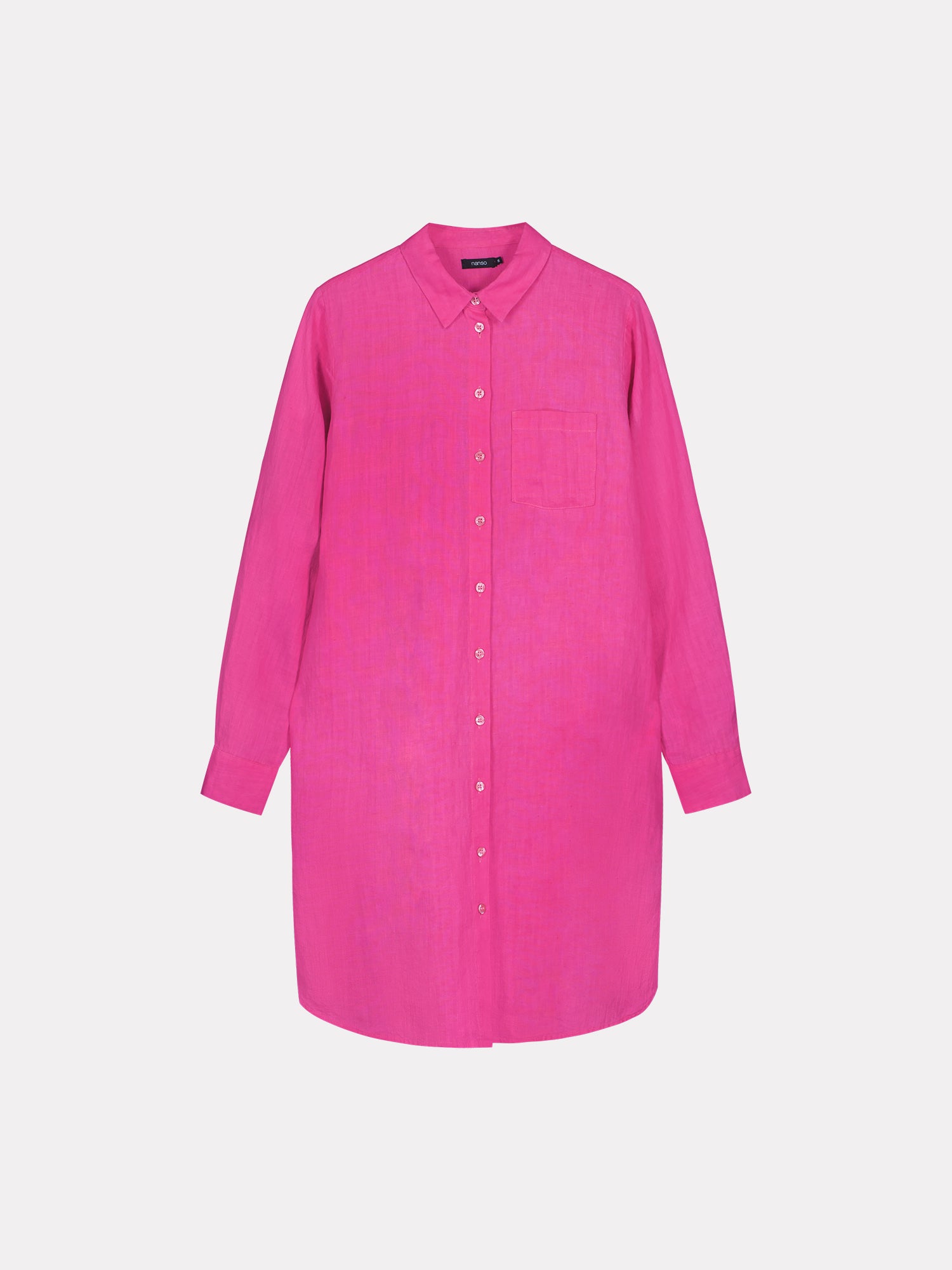 Nanson naisten rento pinkki Pellava-paitapuseromekko