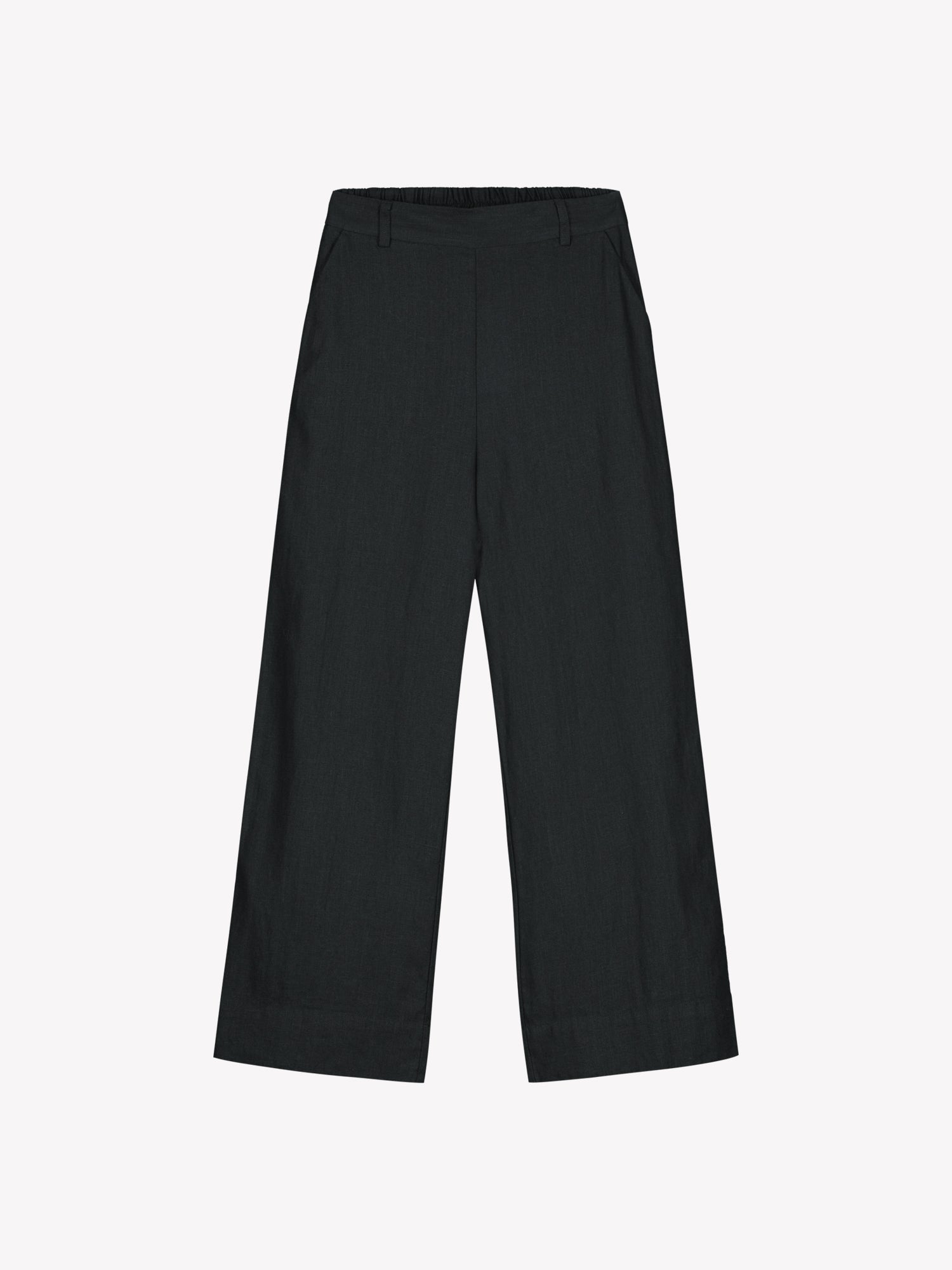 Nanson saari pellava-housut tuotekuvassa edestä päin.