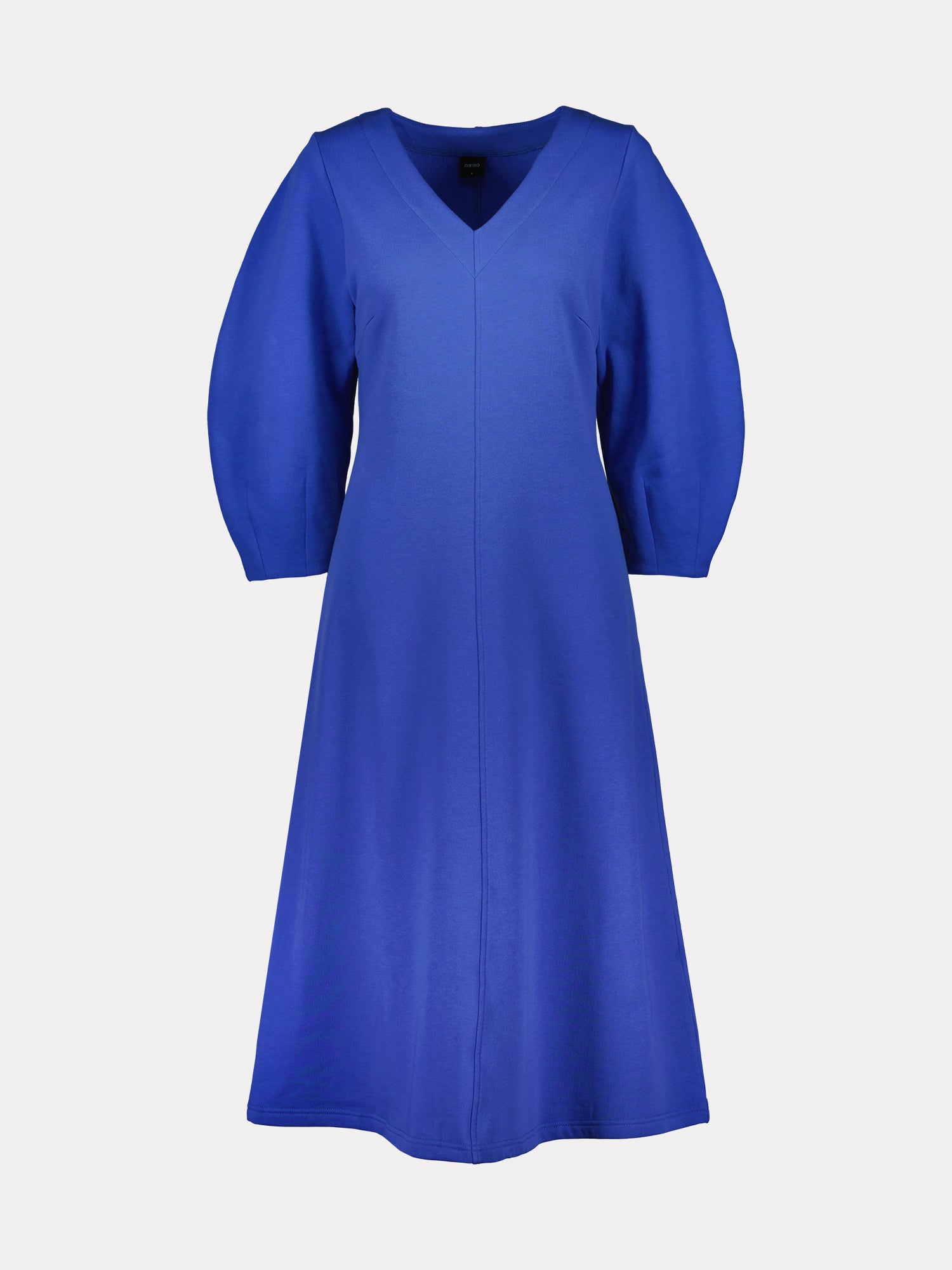 Nanson naisten tyylikäs  sininen Muoto-mekko näyttävillä hihoilla. 