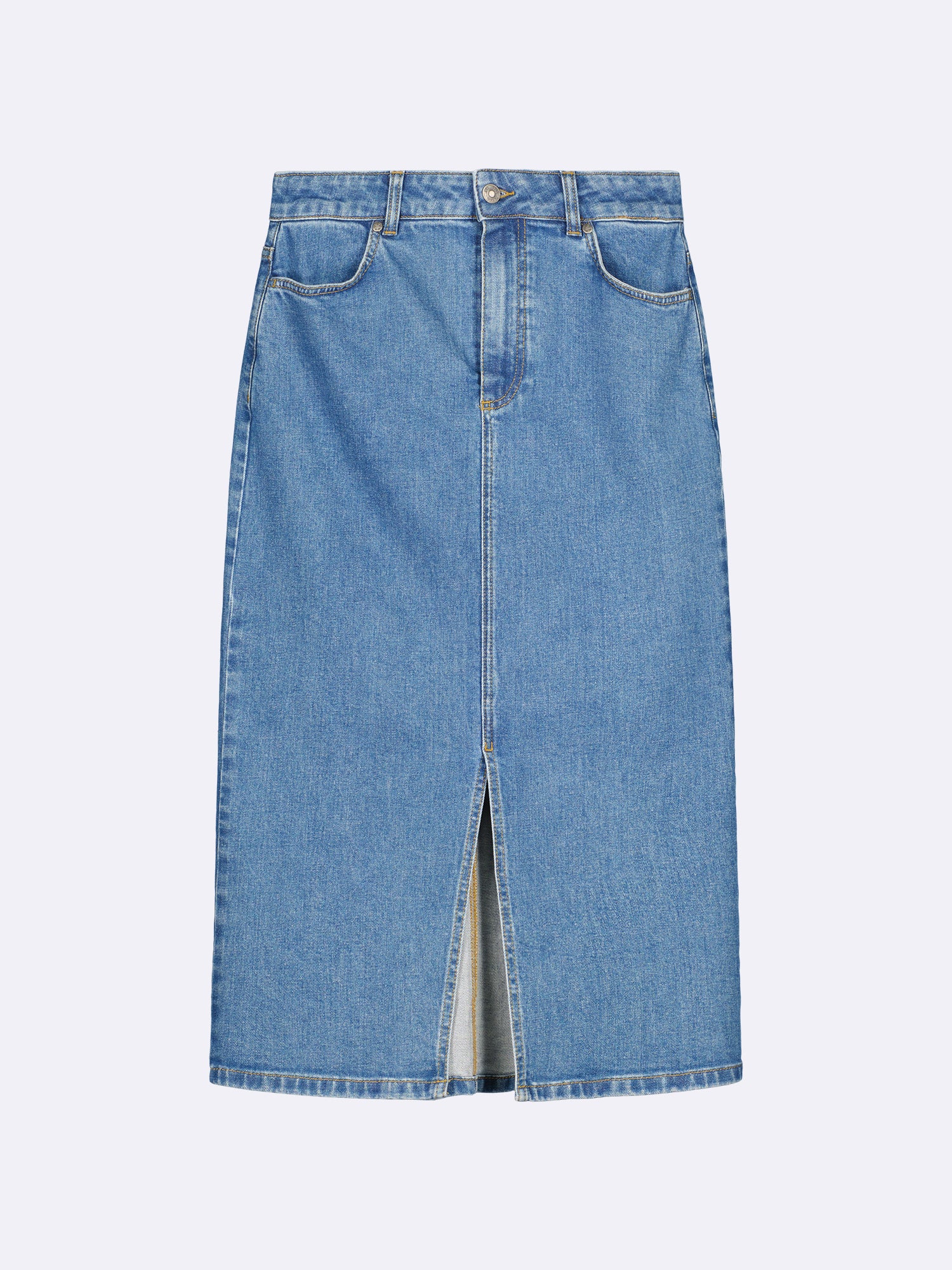 Nanson naisten sininen Suora-denimhame halkiolla edestä