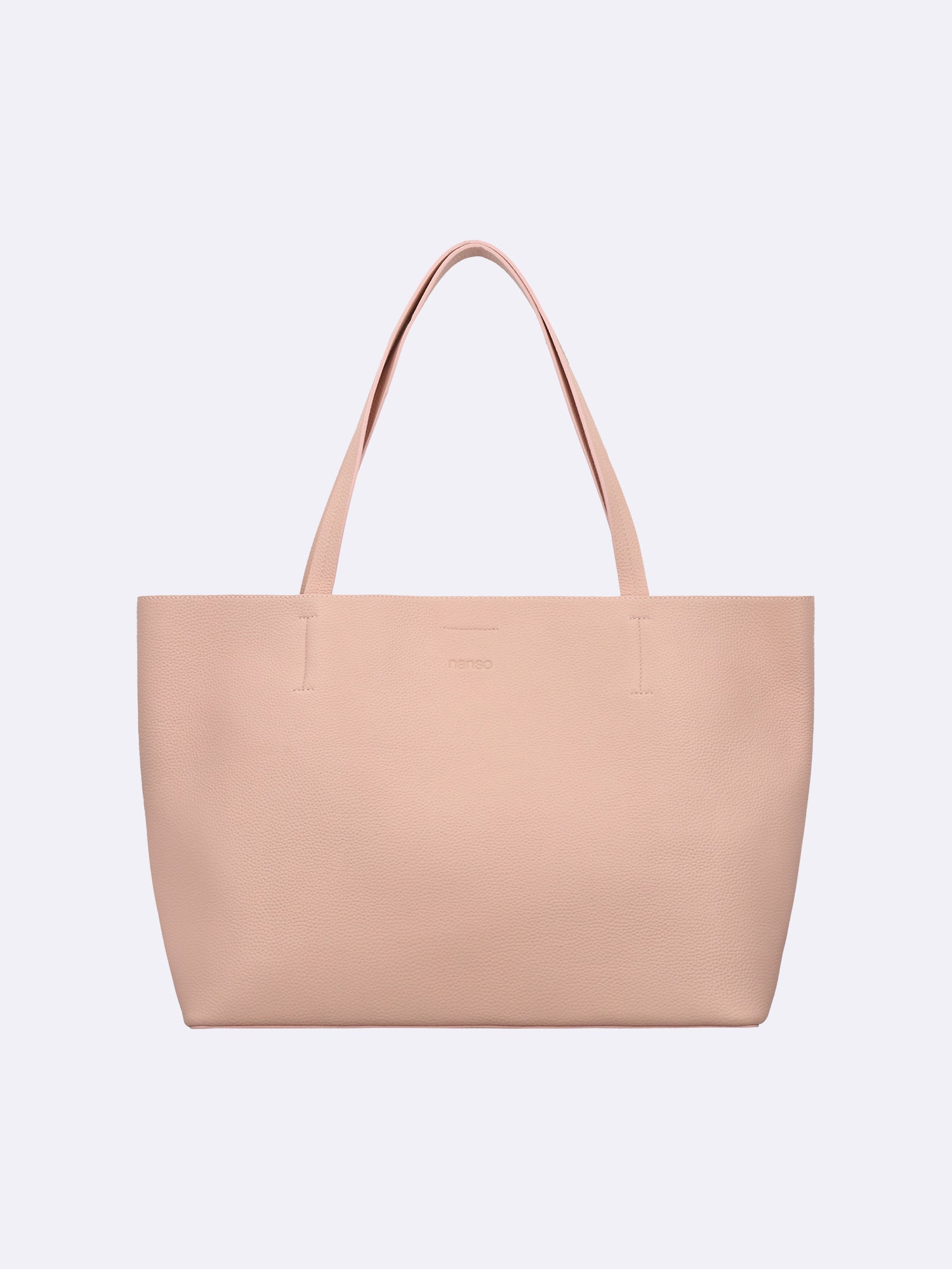 Nanson tyylikäs vaaleanpunainen tote bag-tyylinen Maxi Naru- nahkalaukku.