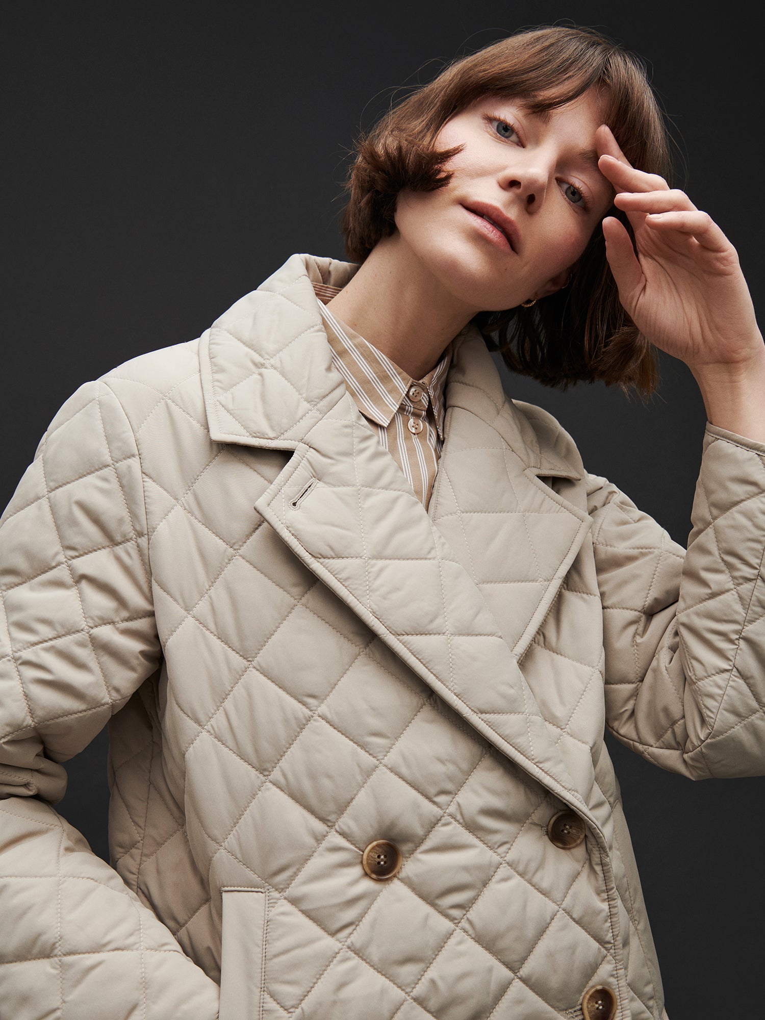 KIPPARI quilted jacket - beige