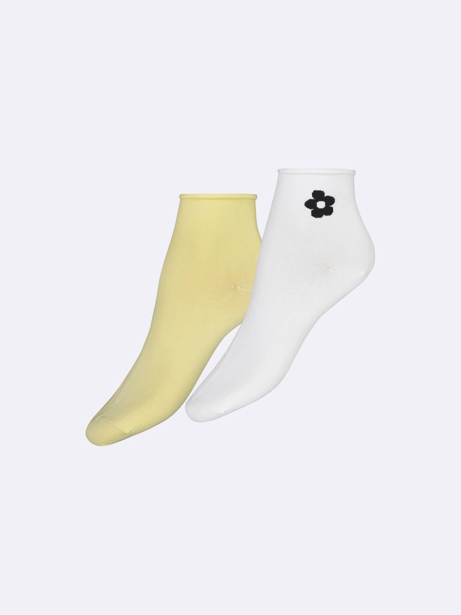 LIVIA short ankle socks, 2 pairs - white