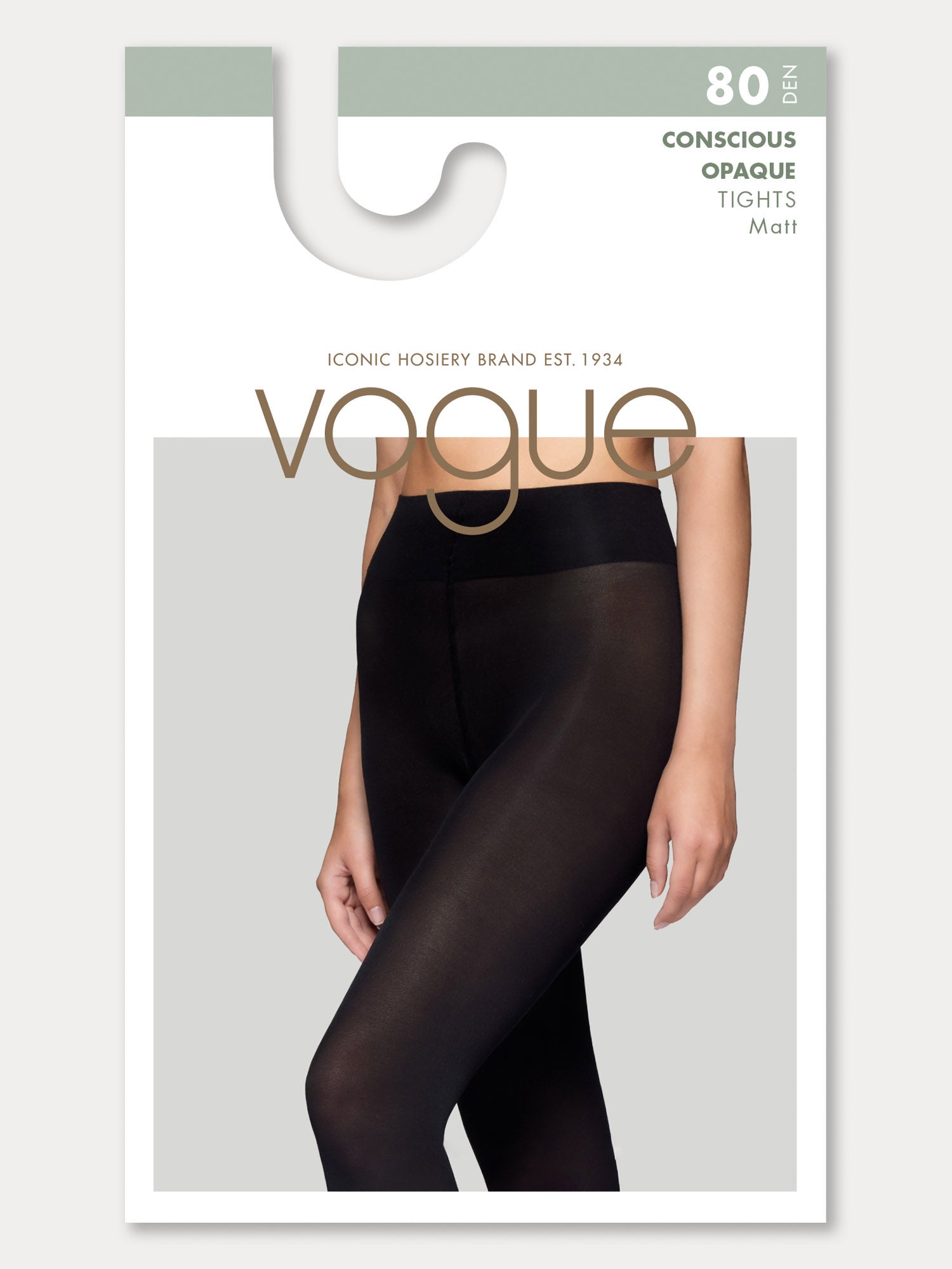 RECYCLED OPAQUE 80 denier tights - black