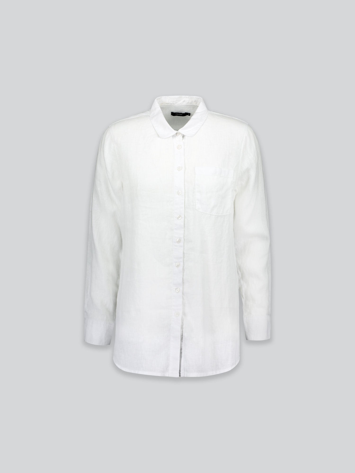 Nanson naisten rento valkoinen Pellava-paitapusero.