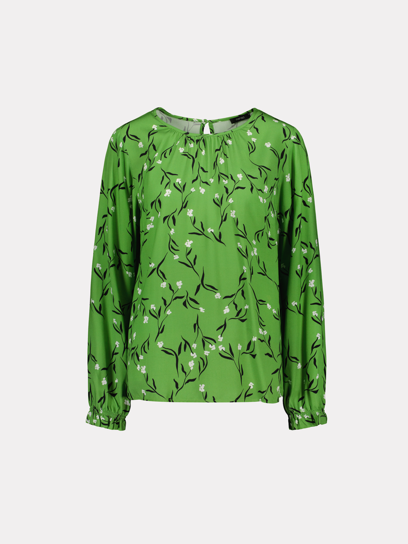 Nanson naisten vihreä, kuosillinen Helene-pusero. 