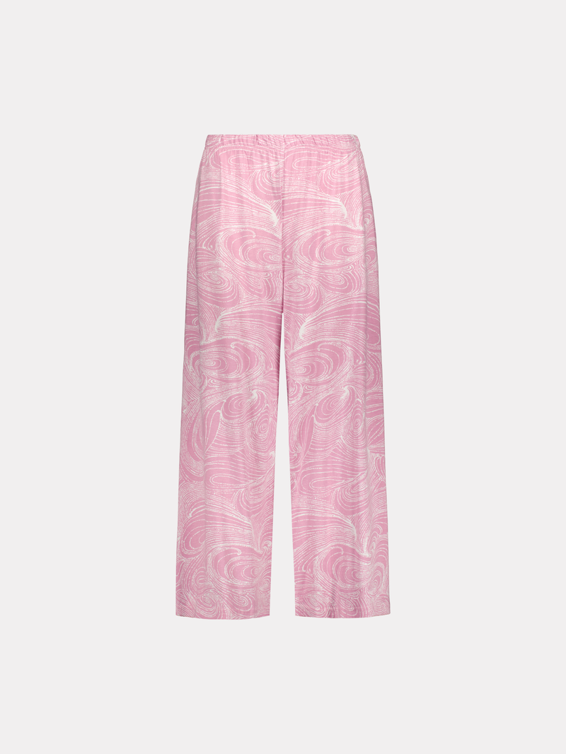 Nanso naisten kuosilliset vaaleanpunaiset Simpukka-housut. 